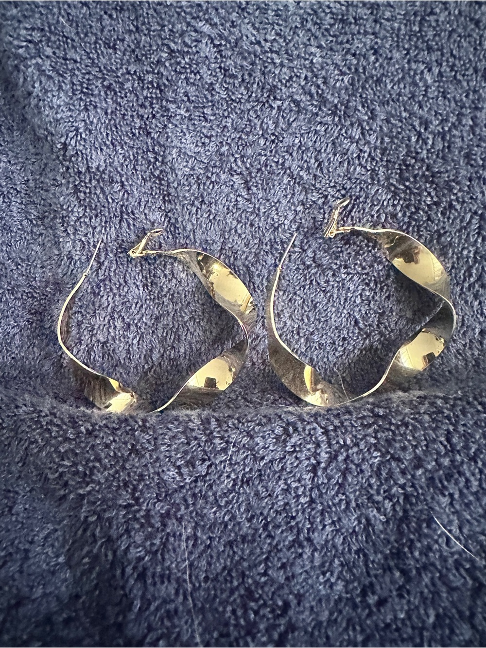 Twisted Gold Hoop Earrings for Women - Polished Statement Hoops